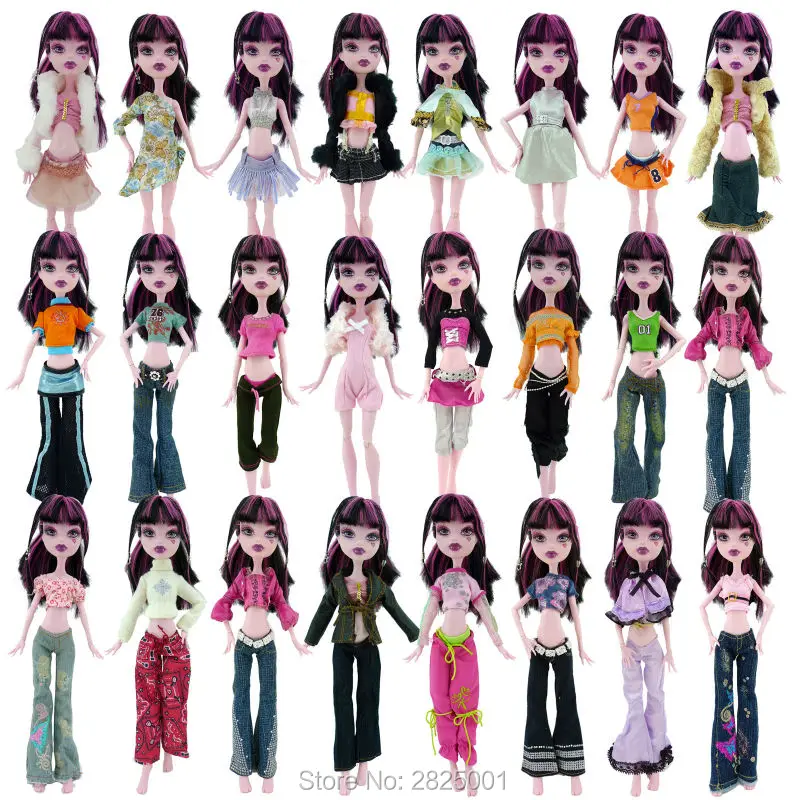 10 шт./партия = случайная 5x одежда + обувь на высоком каблуке Аксессуары Одежда для