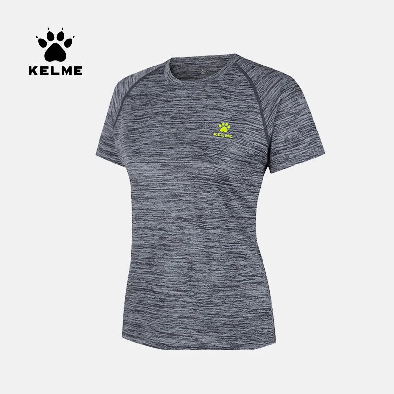 Женские летние футболки для бега KELME с коротким рукавом быстросохнущая