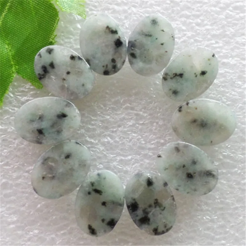 (10 шт./лот) оптовая продажа натуральный камень киви овальный кабошон 18x13x5 мм