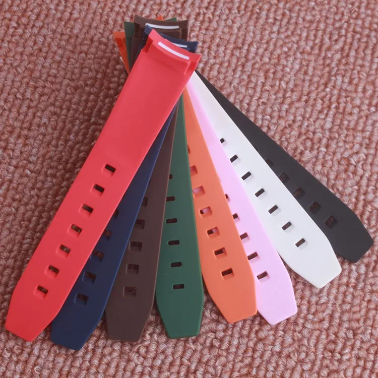 

20mm White Blue Green Black Silicone Rubber Watchbands For Daytona Submariner Cosmograph Watch Strap Bracelet