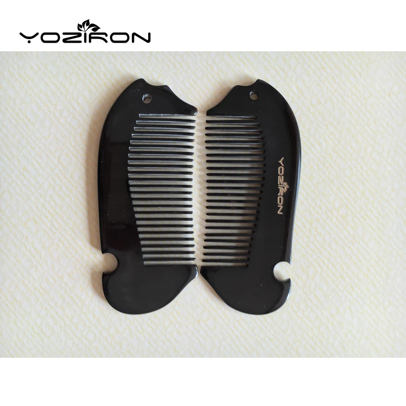 Yoziron Природный бык рогом Уход за волосами детей карман гребень мелкими зубами
