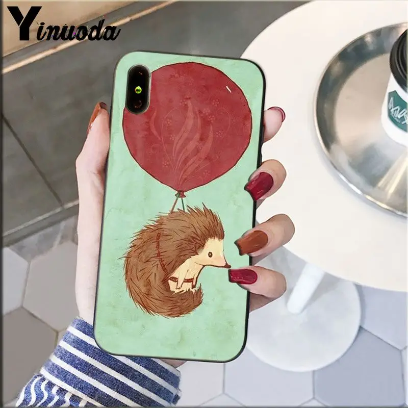Yinuoda Ежик милый в чашка животных уникальный дизайн чехол для телефона Apple iPhone 8 7 6 6S
