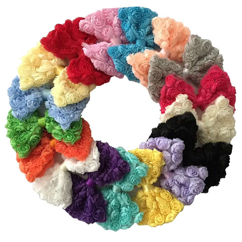 1 шт. большая шифоновая розетка шифоновый бант|bow hair clip girl|hair girlbow |