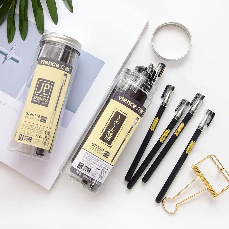 TUNACOCO 15 шт./компл. MUJI стиль ролик шариковые ручки фонтан гелевая ручка 0 5 мм для