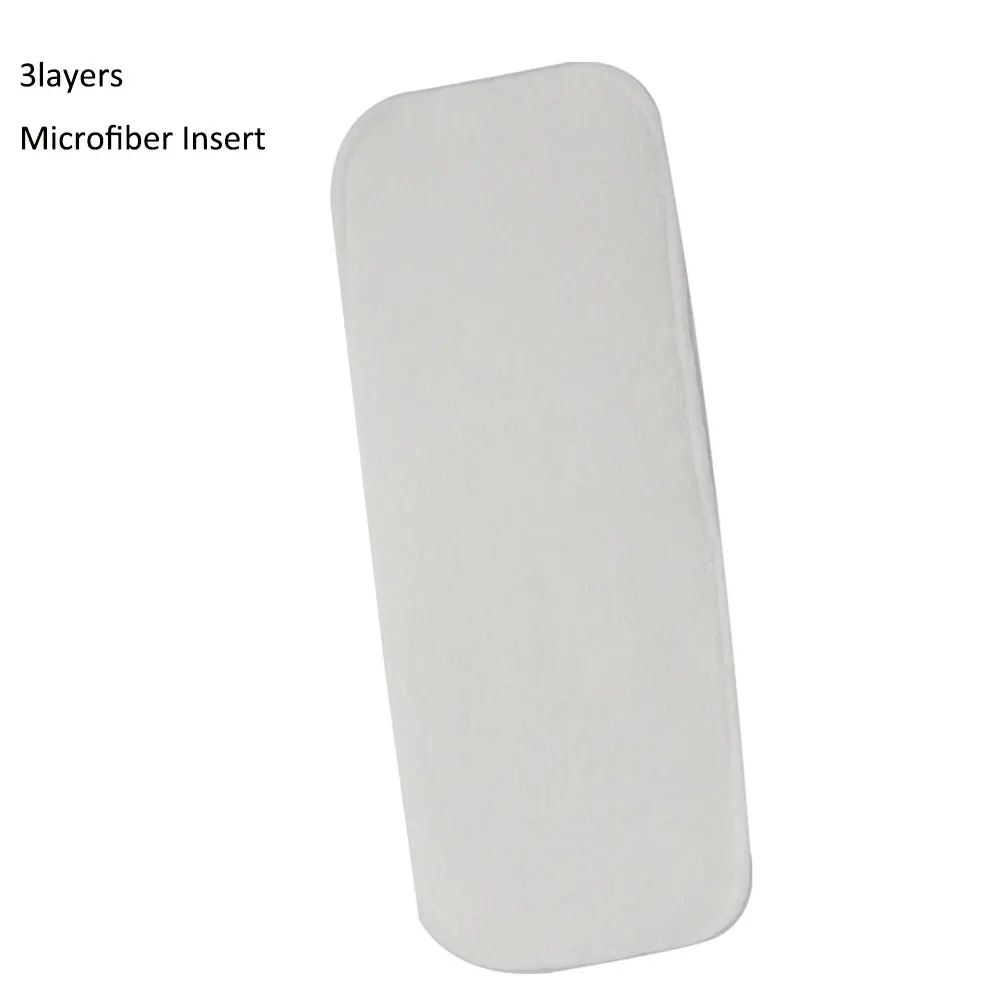 3layers 1pcs insert Ohbabyka/Новые брендовые многоразовые подгузники; детские тканевые подгузники из микрофибры велюра; моющиеся брюки; детские подгузники; моющиеся - Цвет: 3layers 1pcs insert