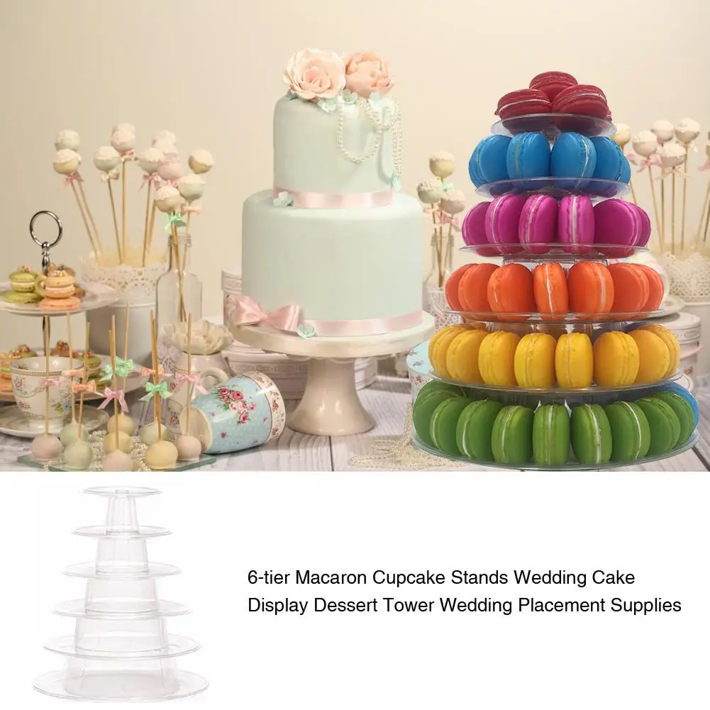 

6-tier Macaron Cupcake Stands Wedding Cake Display Dessert Tower Wedding Placement Supplies Storage Holders Racks