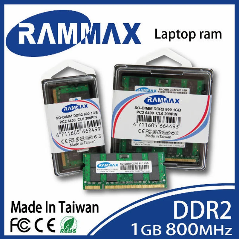 

New sealed SO-DIMM 800Mhz PC2-6400 Laptop ddr2 Memory Ram 1GB 200-pin/CL6 highly match with all brand motherboards of Notebook