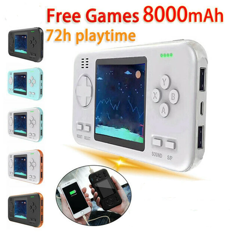 Игровой консоли портативных игровых с 8000 мА/ч Мощность банк игры портативные