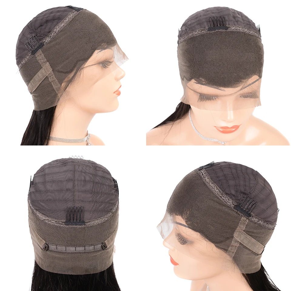 Бразильские глубокие волнистые человеческие волосы парики 360 синтетический