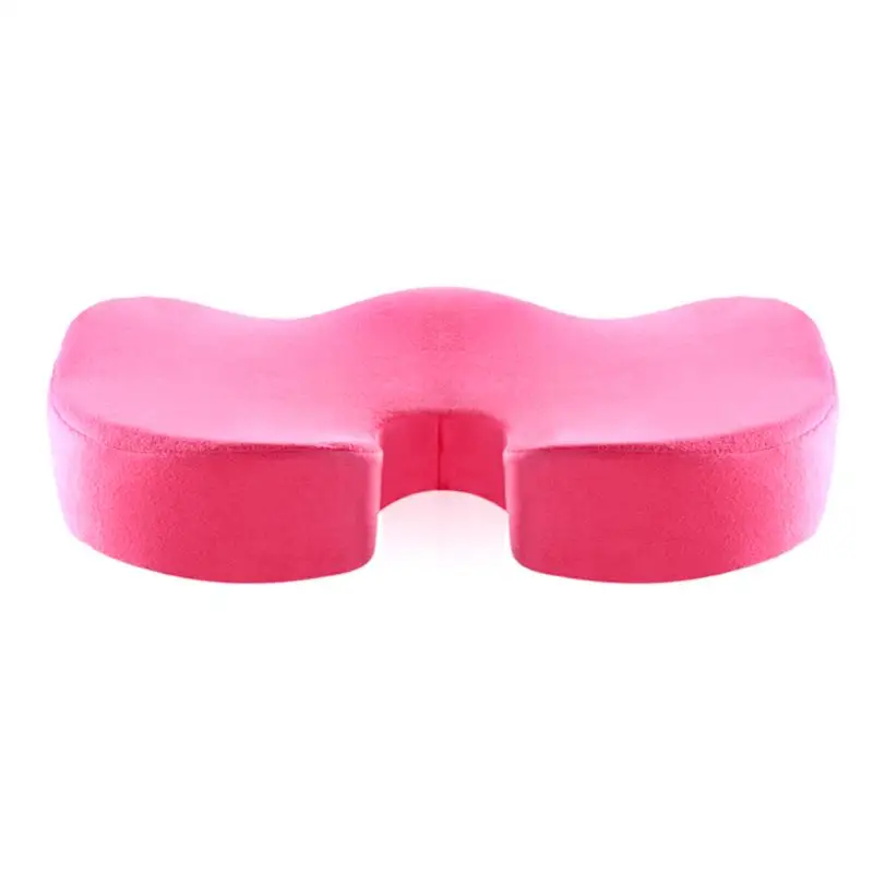 Plush pink VODOOL, дышащая подушка для сиденья для путешествий, u-образная подушка для сиденья с копчиком, подушка для сиденья, автомобильные аксессуары, Стильный чехол для сиденья - Название цвета: Plush pink
