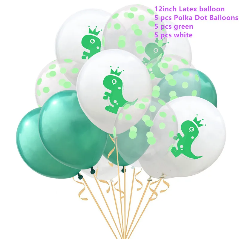 15pcs D balloon 2 Вечерние столовые приборы с рисунком динозавра для дня рождения, украшения для детей и взрослых, бумажные тарелки, чашки, скатерть, воздушные шары, соломенные вечерние принадлежности - Цвет: 15pcs D balloon 2
