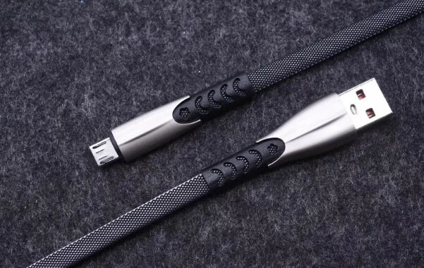 Black Vogek Micro type C USB кабель 2,4 A джинсовый USB кабель для передачи данных для samsung Tablet обновленный разъем SR зарядный шнур для мобильного телефона - Цвет: Black