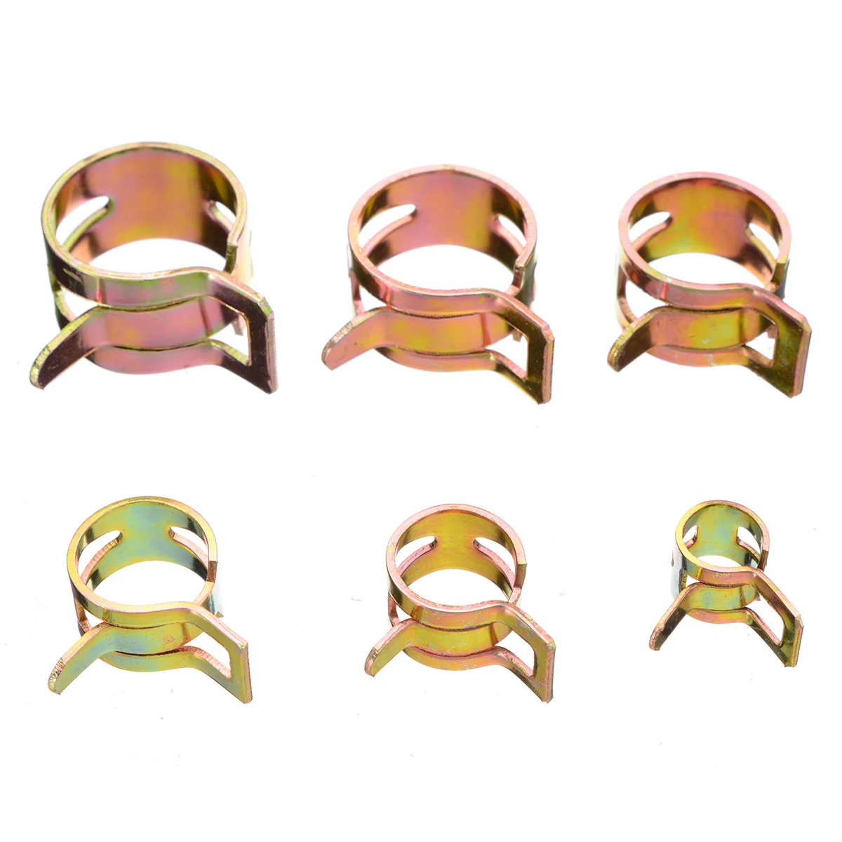 

60pcs/set 7mm 10mm 11mm 14mm 16mm 17mm Hose Clamps Fuel Hose Line Water Pipe Clamp Hoops Air Tube Fastener Spring Clips