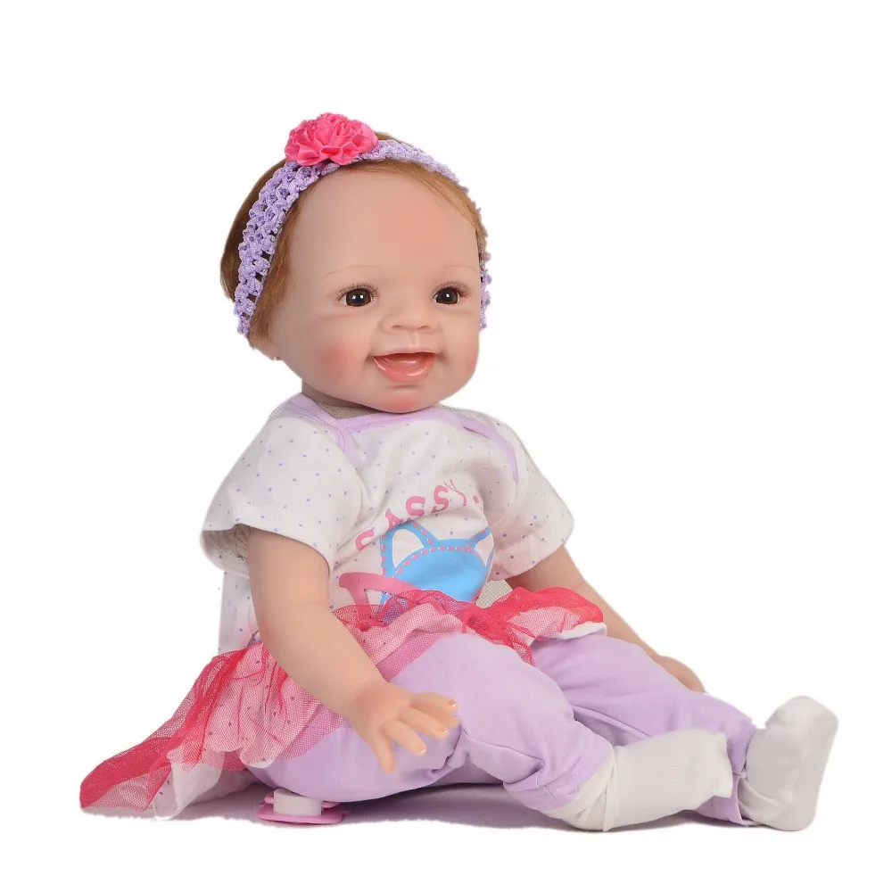 Abotu 55 см силиконовые куклы для новорожденных Реалистичная Boneca Одежда &quotlifelike&quot