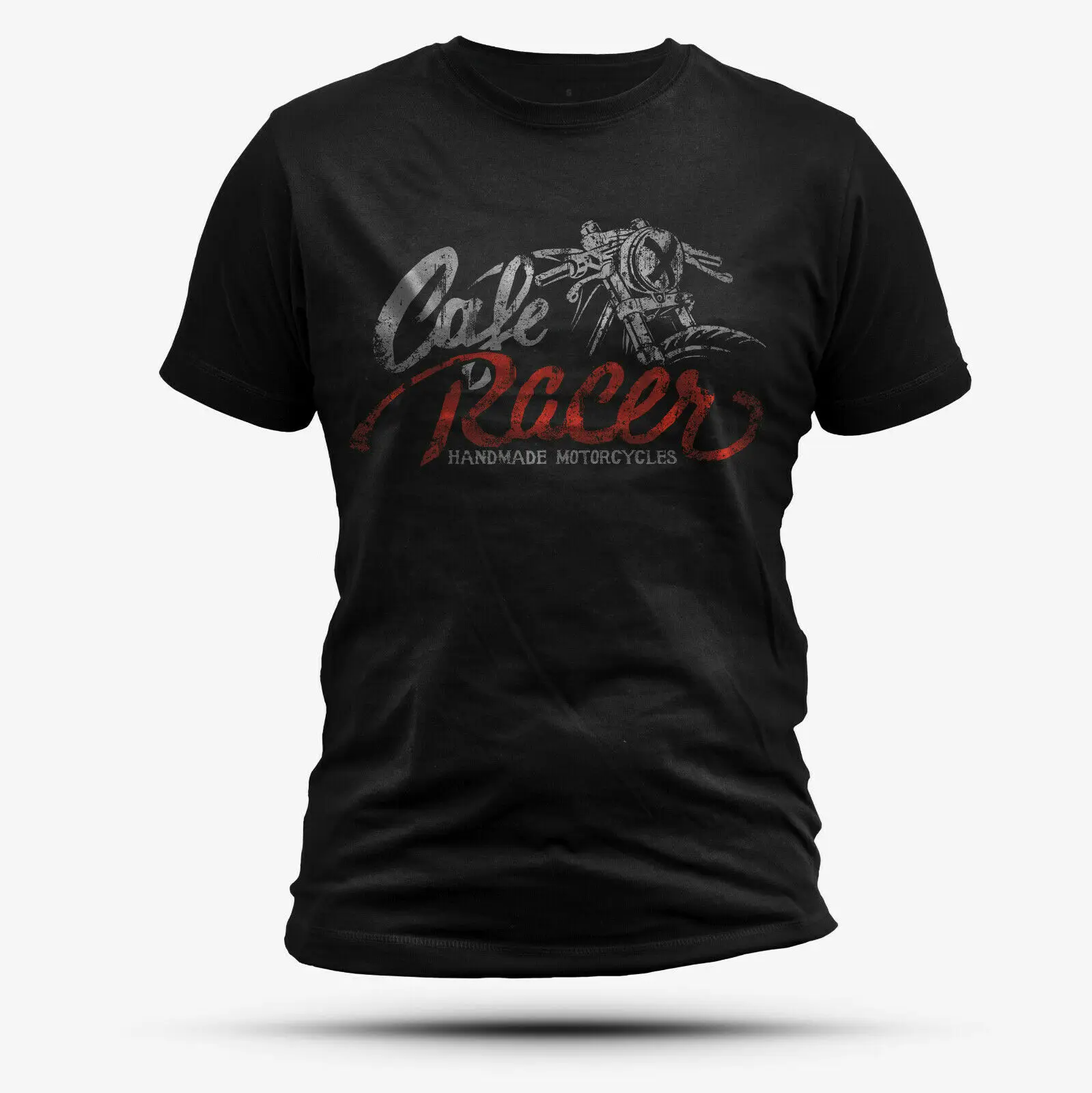 

Cafe Racer T-Shirt Black Motorcycle Custombike New 2019 Hip Hop Men and Men Brand Clothing Fashion Tees Short Sleeve Shirts