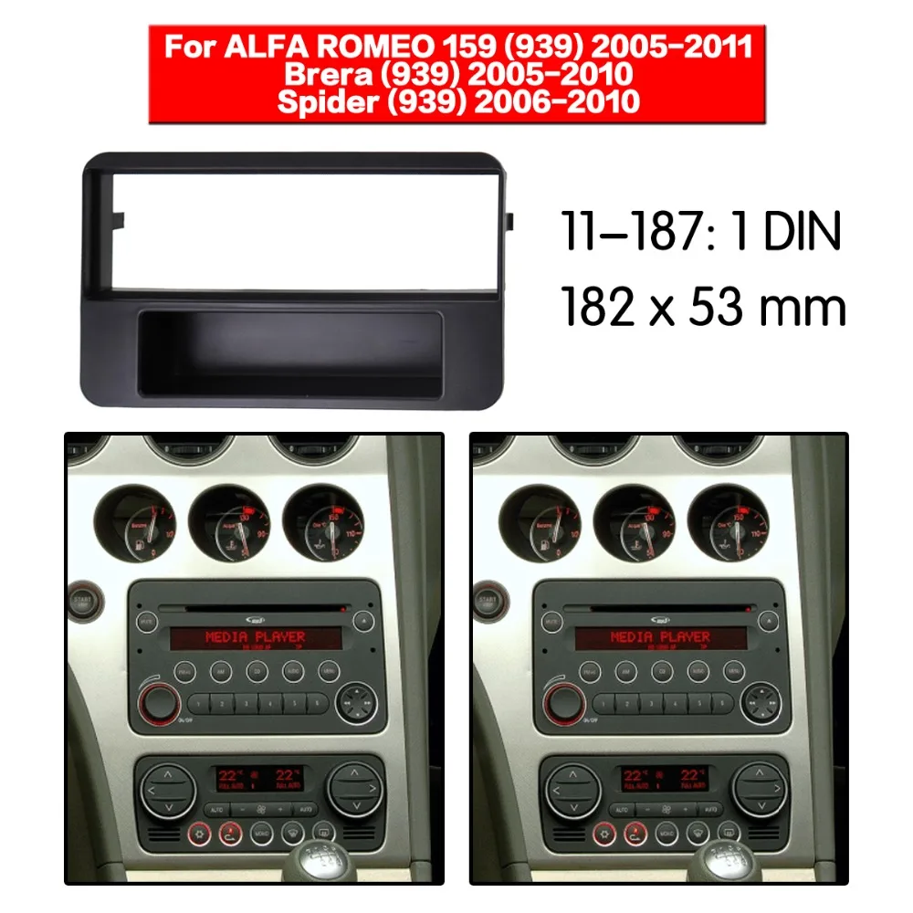 Автомагнитола 1 din панель Fascia Для ALFA ROMEO 159 (939) Brera Spider с карманным стереоприемником