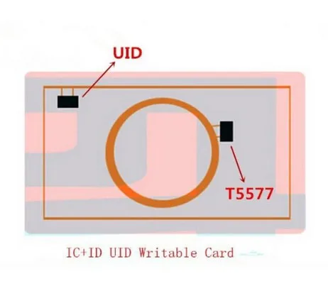 (50 шт./лот) Двойная записываемая RFID T5577 EM4305 перезаписываемый Универсальный