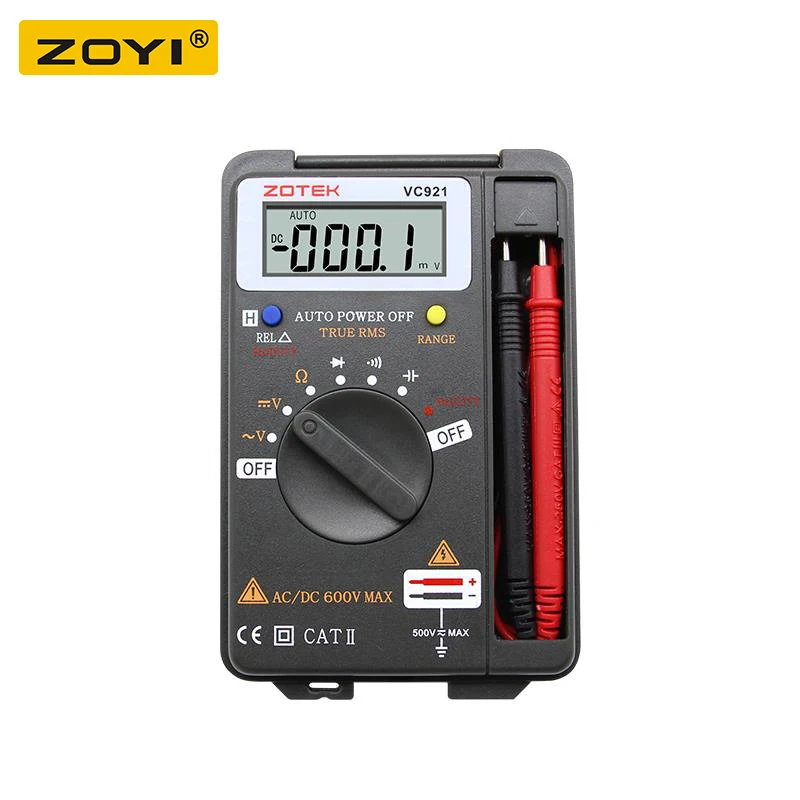 Цифровой мультиметр ZOYI VC921 3 3/4 персональный мини цифровой мультиметр Ручной Карманный Измеритель сопротивления емкости Частотный тестер