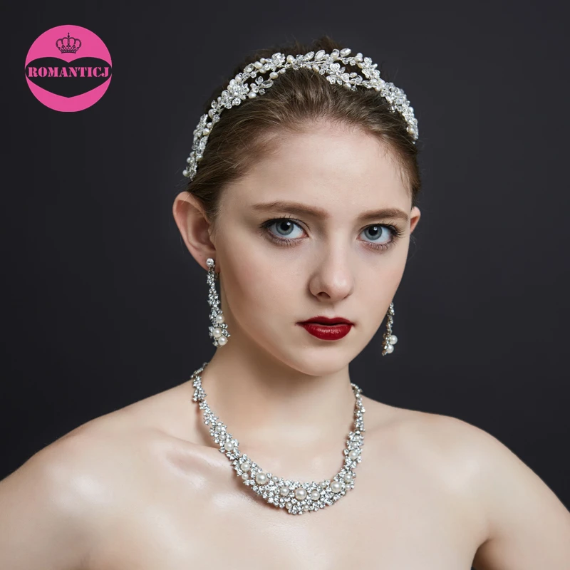 Роскошные Украшенные стразами Наборы свадебных ювелирных изделий свадебные