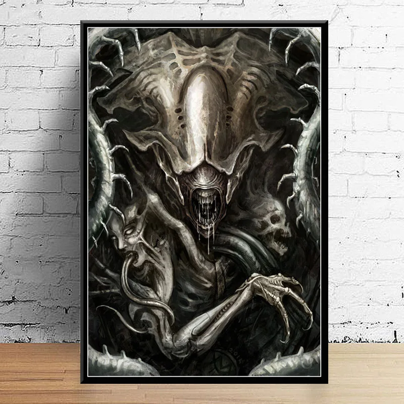 P723 Hr Giger Li II классический ужас инопланетянин фильм художественная Живопись