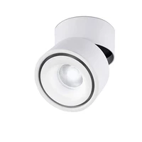 indoor 10w led spotlight 360 degree adjustable ceiling down light surface mounted cob lighting aluminum wall lamp or spot light