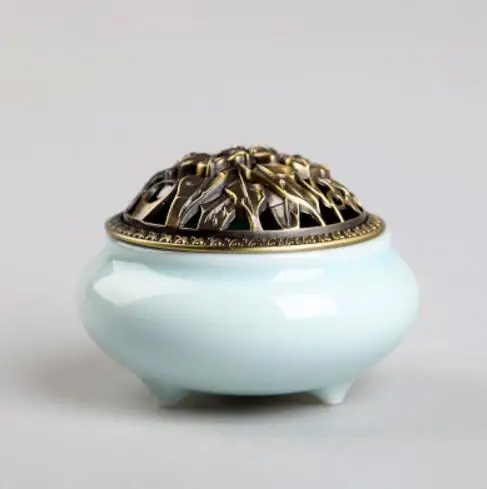 Ароматическая печь Celadon, керамическая Будда, античный сплав сандалового дерева, ароматическая горелка, держатель для благовоний, домашний Чайный домик, Студия йоги
