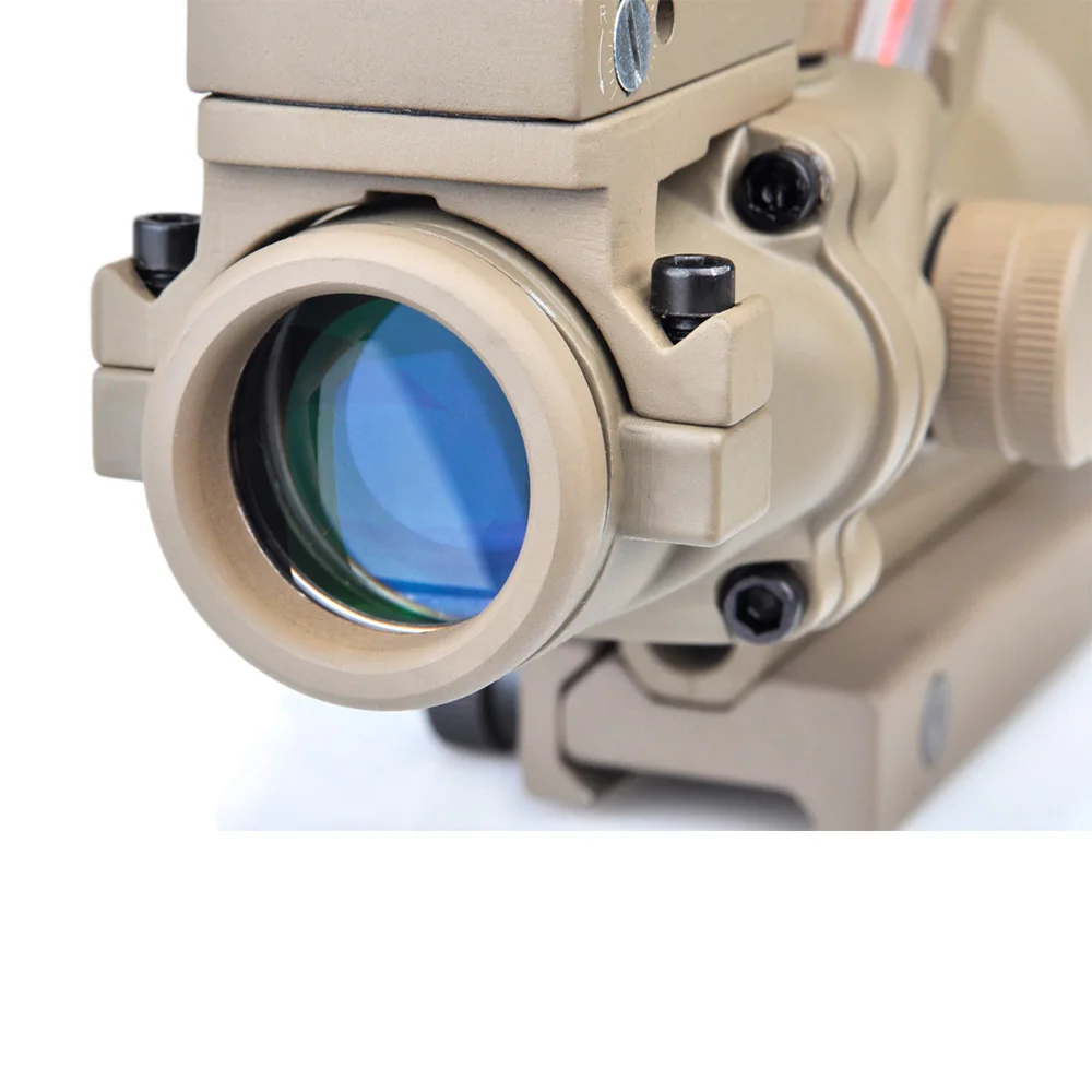 SEIGNEER тактическая оптика ACOG прицел винтовки 4x32 Настоящее волокно подсвеченный