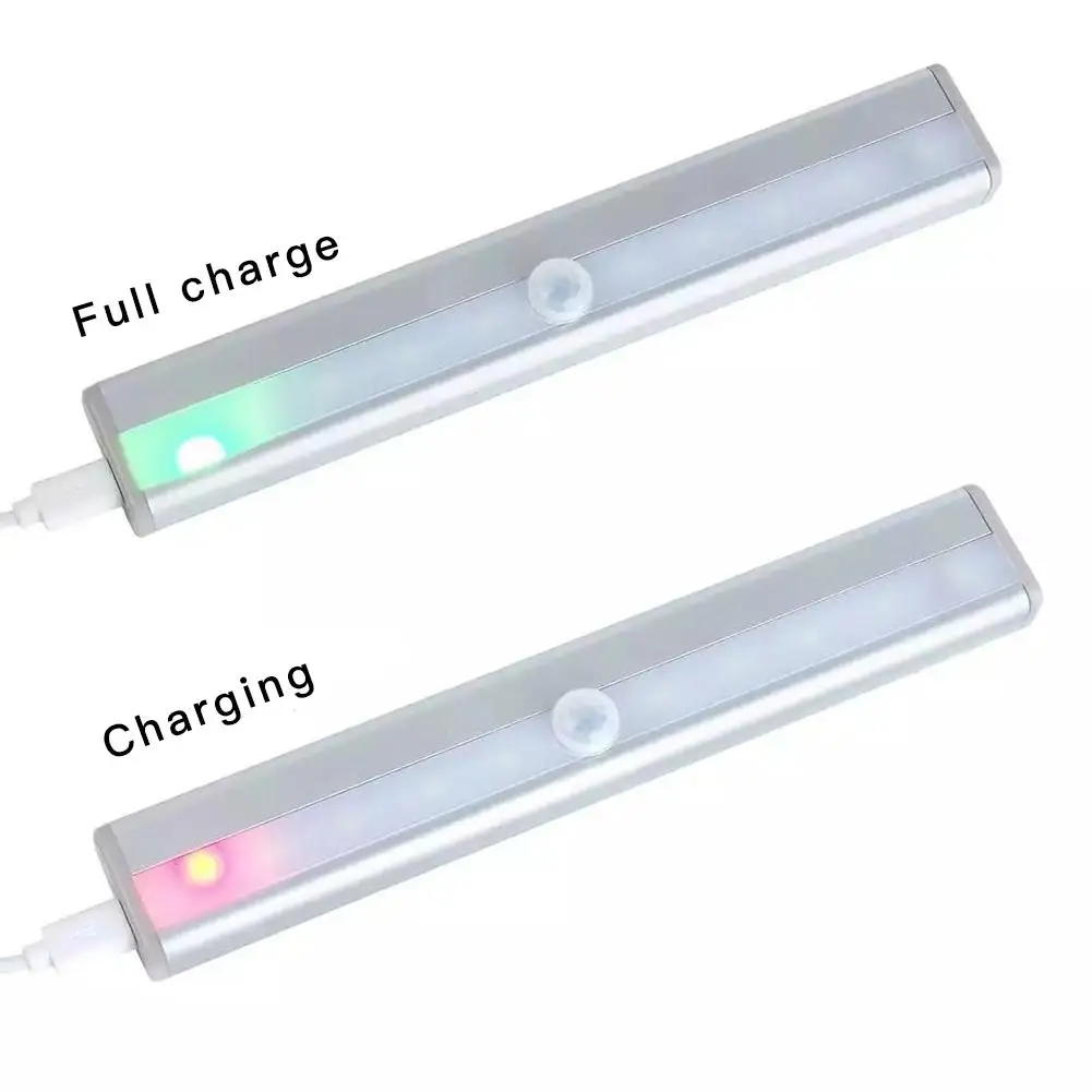 Светодиодный светильник для шкафа с датчиком движения, зарядка от usb, светильник для шкафа, ящик для коридора, датчик человеческого тела, Ночной светильник, светодиодный аварийный светильник ing