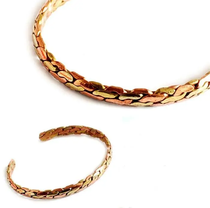 Тонкие открытые браслеты манжеты из тибетской розовой меди для девочек|bracelet