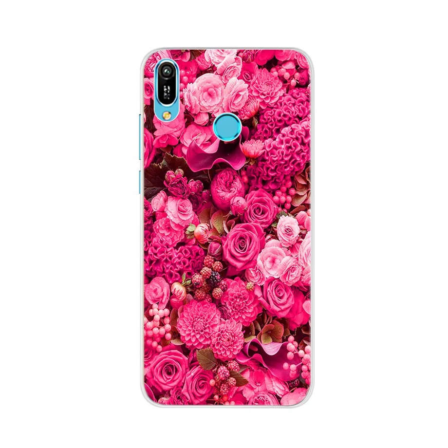 Розовый Для huawei Y6 чехол huawei Y6 силиконовый чехол мягкий чехол для телефона для huawei Y6 MRD-LX1 MRD-LX1F Y6 Prime Pro чехол - Цвет: Розовый