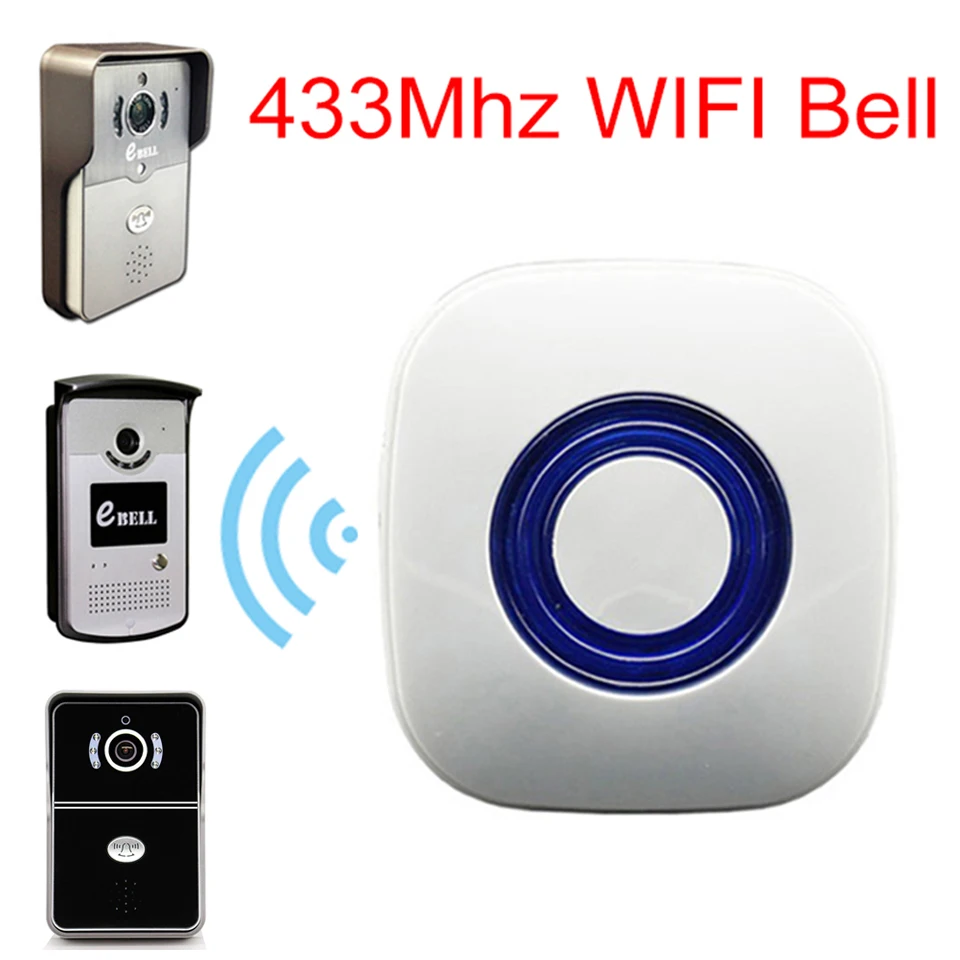 Wi-Fi 433 МГц обучающий кодовый Звонок Dingdong Chime беспроводной комнатный дверной