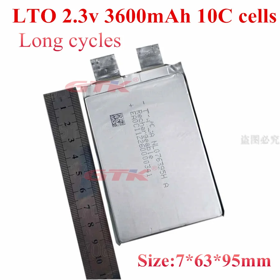 6 шт. LTO 2 3 v 3.6Ah 4 3600mAh литиевая батарея titanate 10C 3500mah для diy pack power long cycle 20000 12v 14