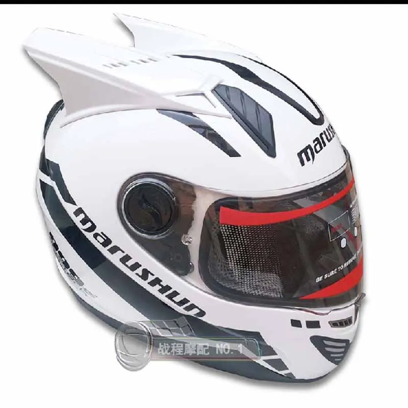 Шлем для мотокросса MALUSHUN casco мотоциклетный белый шлем на все сезоны | Автомобили и