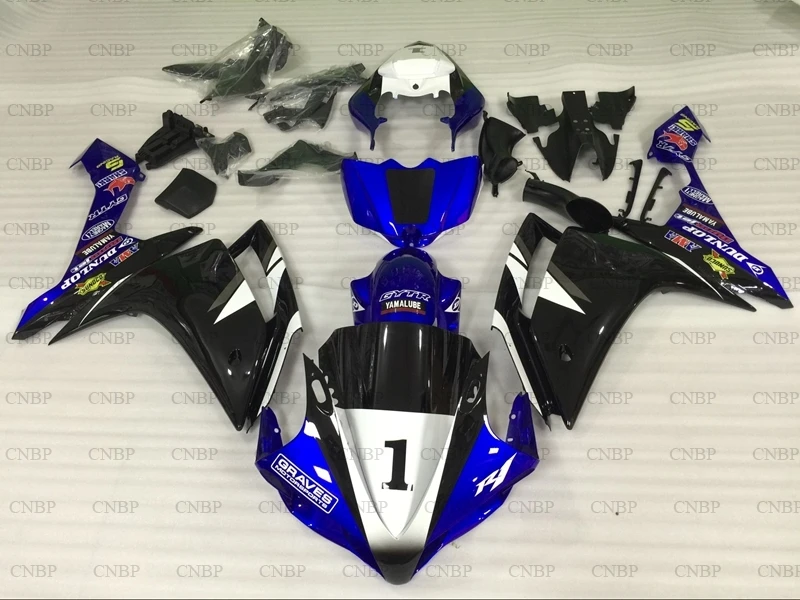 YZFR1 2007 2008 обтекатель Обтекатели YZF1000 R1 07 синий белый корпус|Пластиковые и