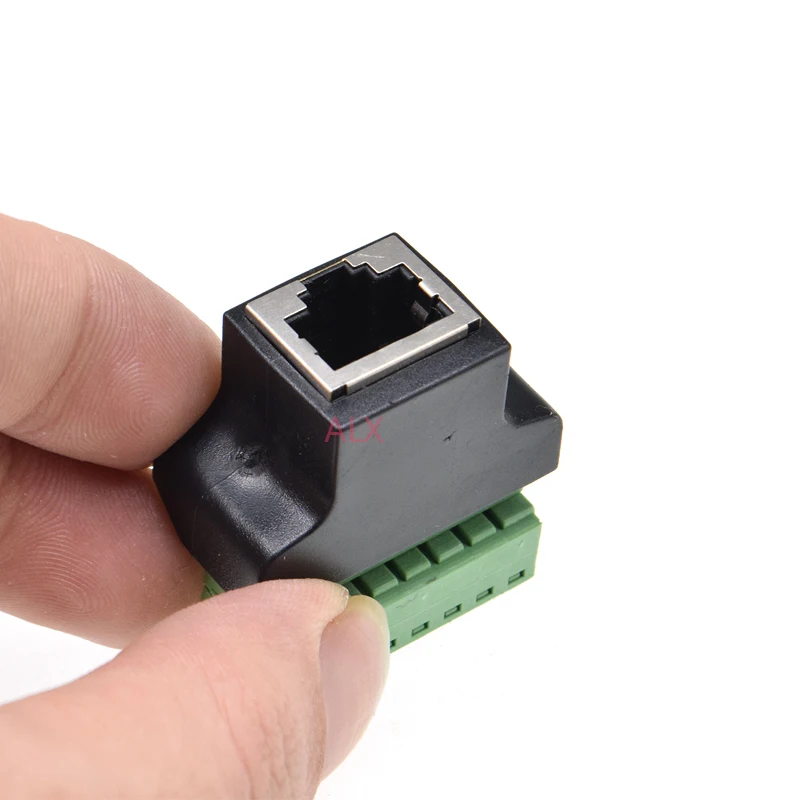 Переходник с разъема Ethernet RJ45 на 8 контактный винтовой клеммный разъем стандарта
