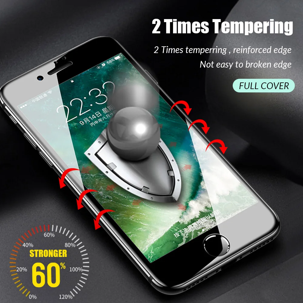 Изогнутое защитное стекло 9D для iPhone 11 X XS XR Pro Max 6 6S 7 8 Plus защита экрана закаленное