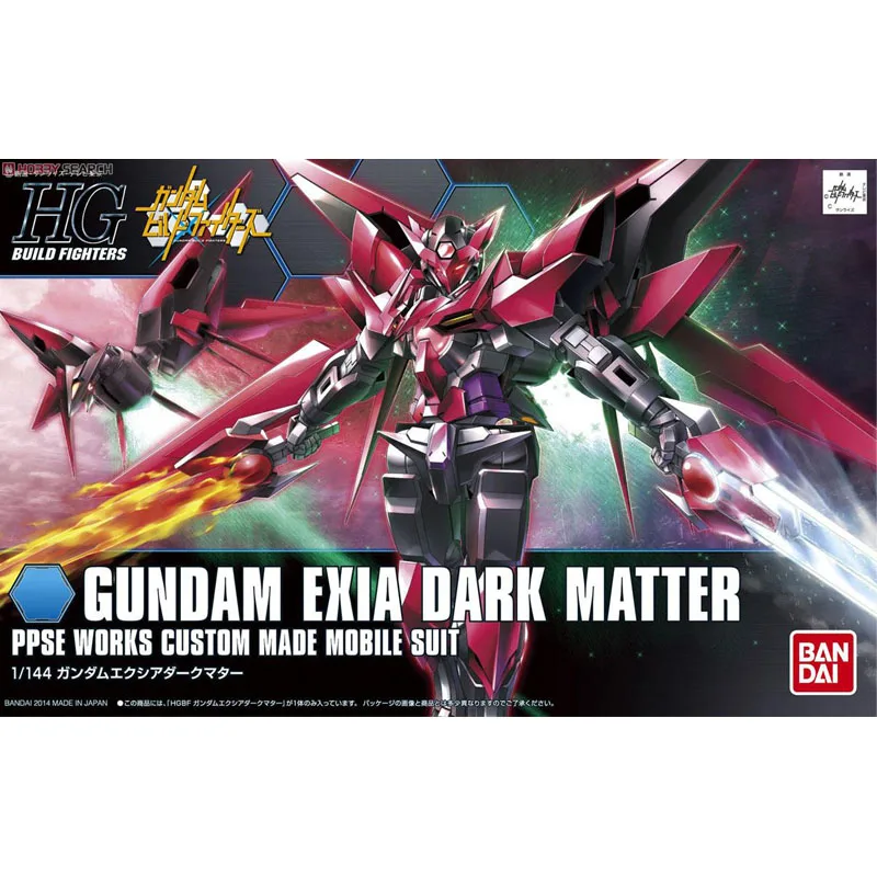 1 шт. Bandai HGBF построить бойцов 013 1/144 Gundam Exia Темная материя мобильный костюм Модель