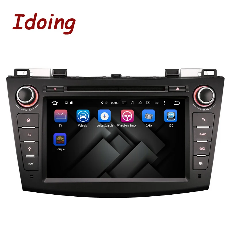 Idoing2Din для Mazda 3 рулевое колесо Android9.0 автомобильный DVD мультимедийный видео плеер HD