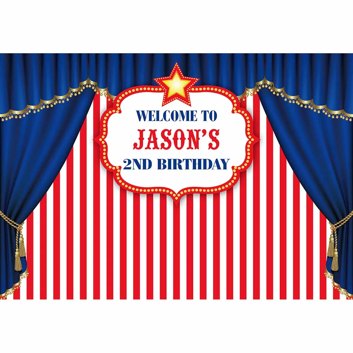 Фон для фотосессии Allenjoy с красно-белыми полосами и ЛОГО, в день рождения, оригинальный дизайн для новорожденных.