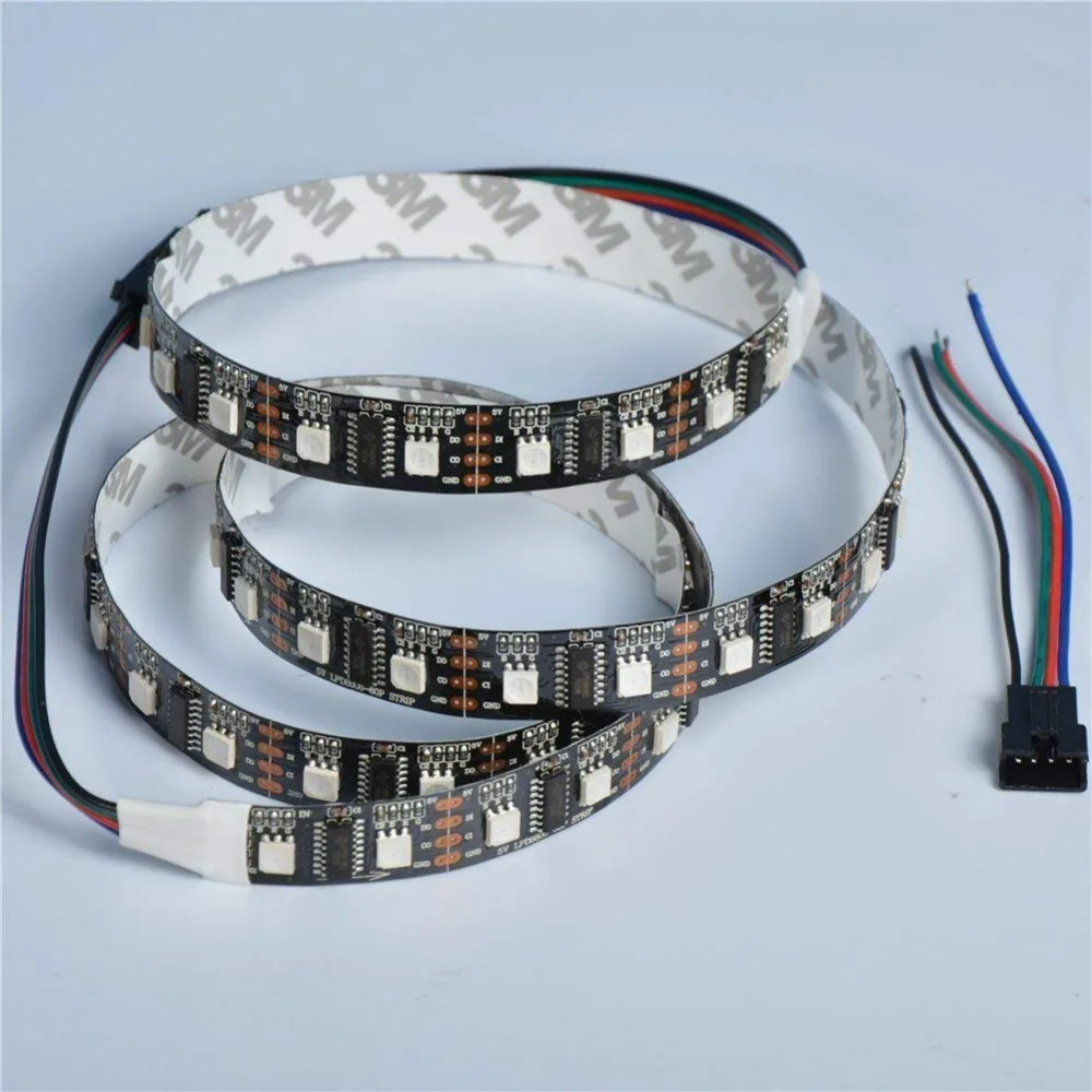 LPD8806 Светодиодные ленты огни 60 Светодиодный s/m ЧЕРНЫЙ печатной платы не