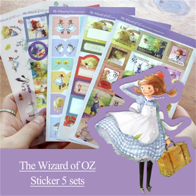 (5 листов/партия) волшебник из унции креативная декоративная наклейка Канцтовары