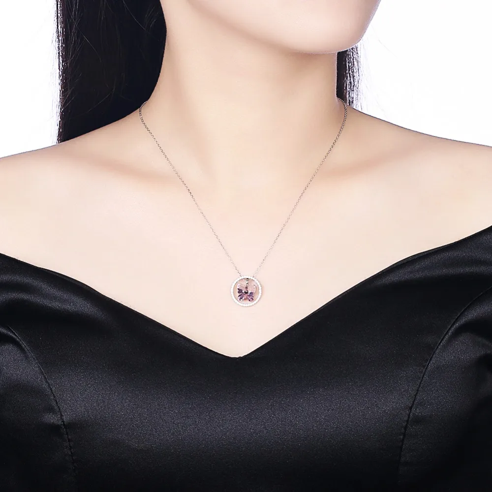 LEKANI/женские ювелирные украшения с кристаллами Swarovski Серебро S925 пробы кулон в виде
