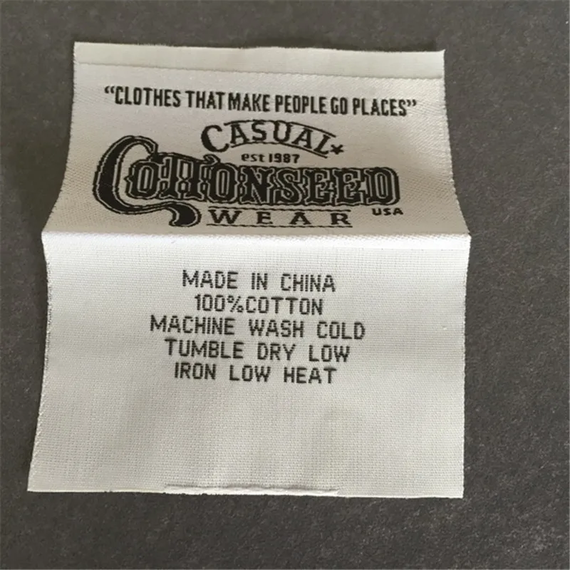 

Custom 4*7cm Garment labels Custom clothing main label woven labels