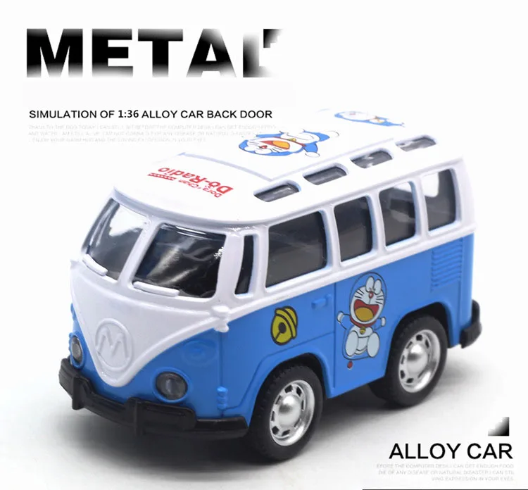 1:36 Doraemon Миньоны hello Kitty сплав литья под давлением оттяните назад автомобиль звуковая модель игрушки для мальчиков и девочек детская машинка автомобиль маленький подарок на день рождения - Цвет: doraemon bus