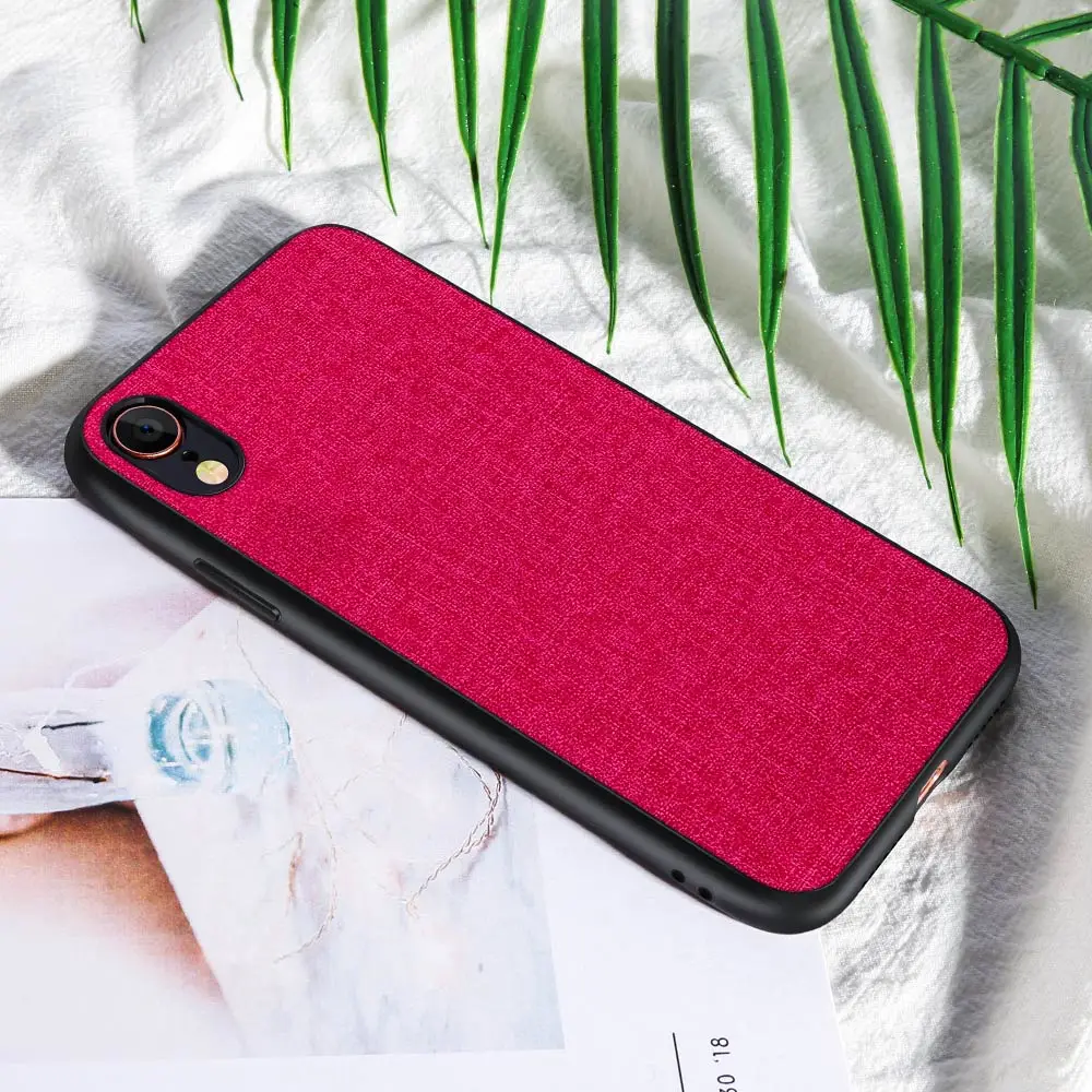 KISSCASE Simple Cloth Texture Case For iphone X 7 8 6 6S Plus Vintage Phone XR XS MAX Cover Funda Capa |