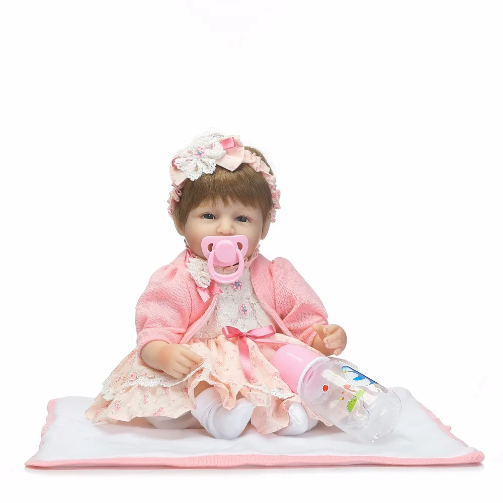 NPKCOLLECTION 40CM Handmade Lifelike Reborn Dolls Silicone Vinyl Baby Boy Doll Boneca Realista Bebe Princess Children Toy | Игрушки и