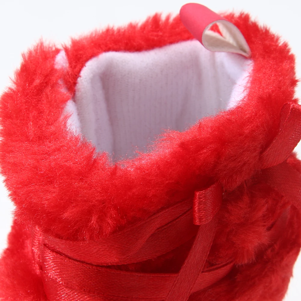 Теплая зимняя обувь для новорожденных девочек от 0 до 18 месяцев зимние сапоги