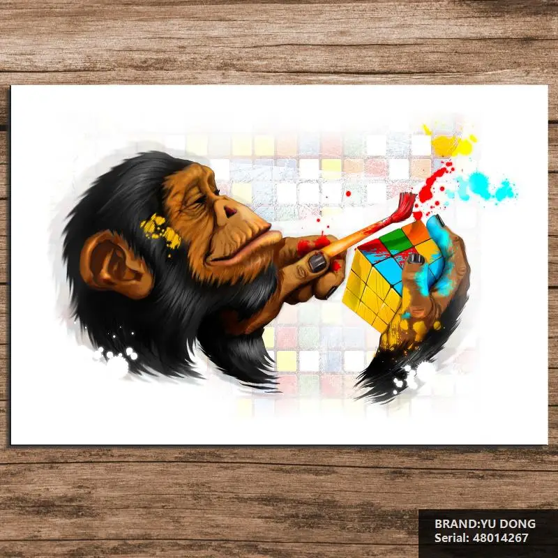 Рубикс Животных Традиционной масляной Живописи Рисунок искусство Спрей Без Рамы