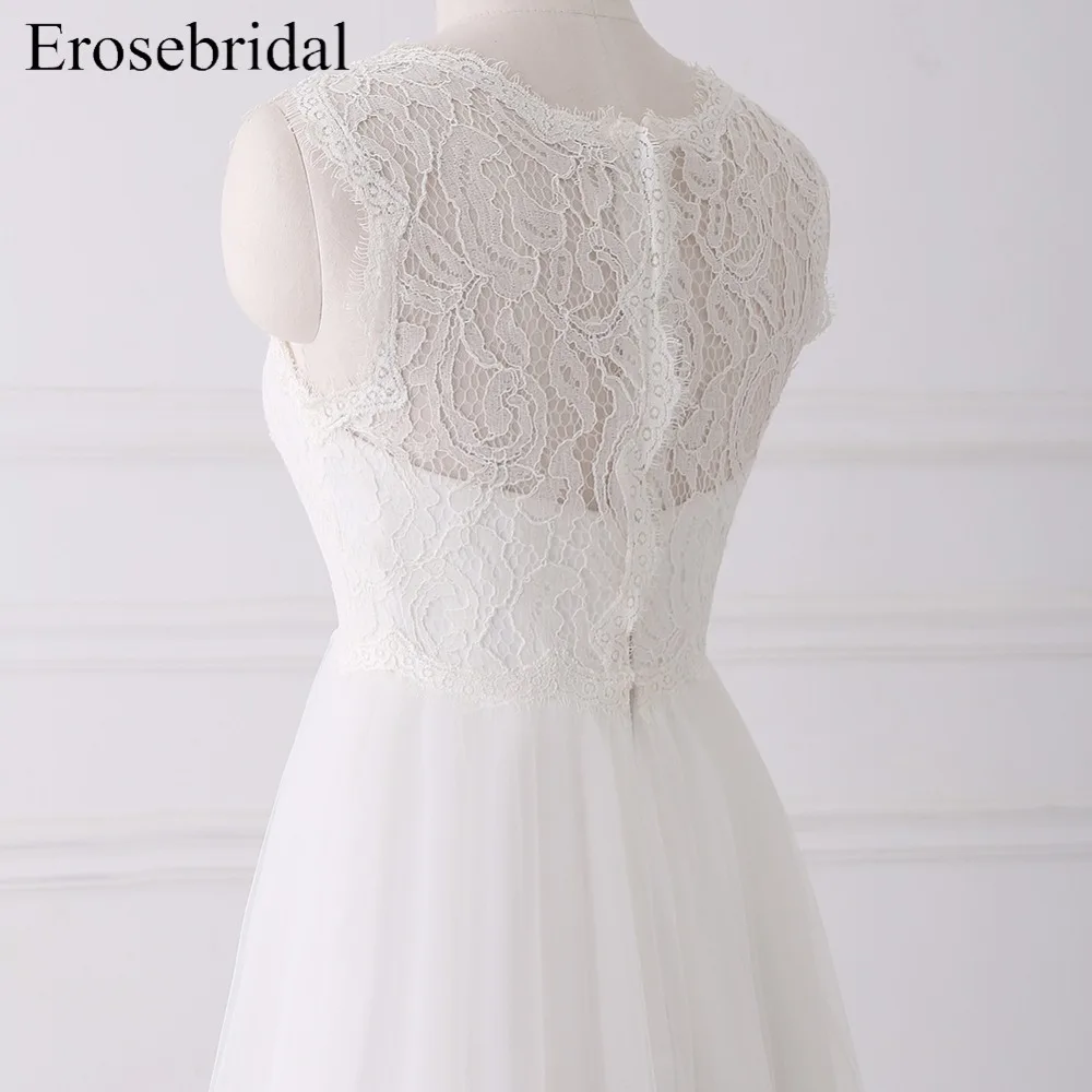 2018 богемное свадебное платье es Erosrbridal простое трапециевидной формы кружевной лиф