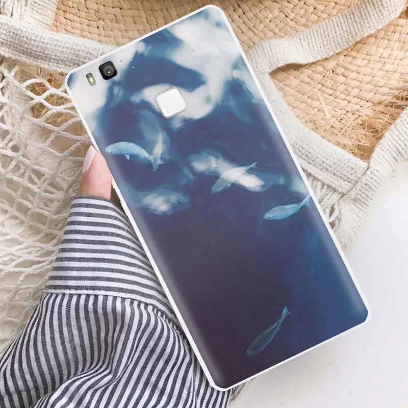 for Funda Huawei P9 Lite Phone Fitted Antler Case 5.2 inch Coque G9 Soft TPU Protector Ascend Clear Cover |